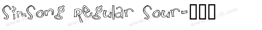 SimSong Regular Sour字体转换